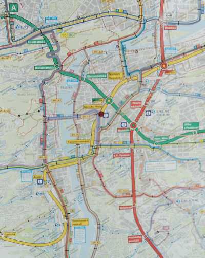 プラハ地下鉄路線図