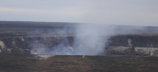 キラウエア火山でディナー