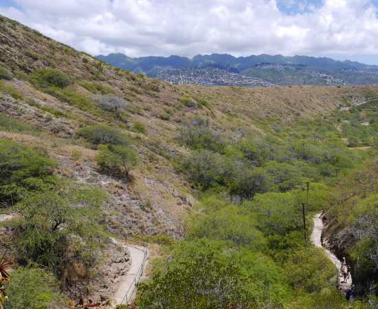 登山道から下を見ると
