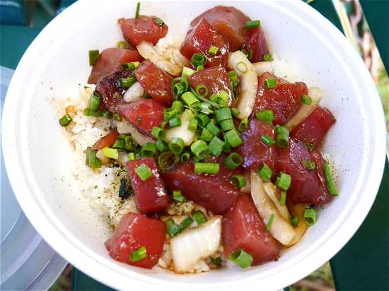 ハワイ マグロ丼